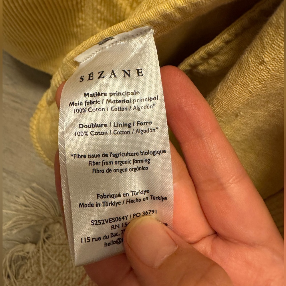 Sézane Will Jacket Mustard Corduroy - Picture 8 of 8